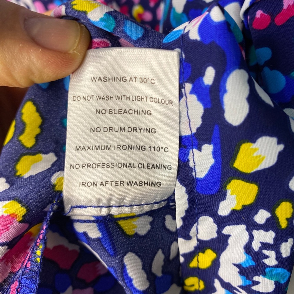 Shop The Mint XL Smocked Flutter Sleeve Abstract Leopard Print Blouse MultiColor - Picture 11 of 11